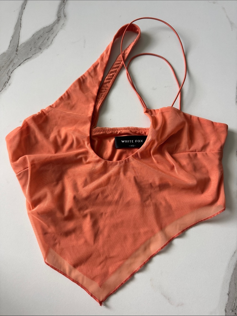White Fox Boutique Orange Crossover Top